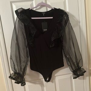 Posh Fate puff sleeve bodysuit